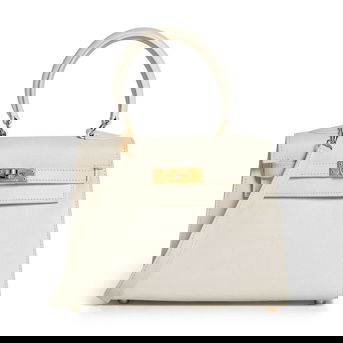 Hermès: White Evergrain Mini Kelly I Sellier 20 1993