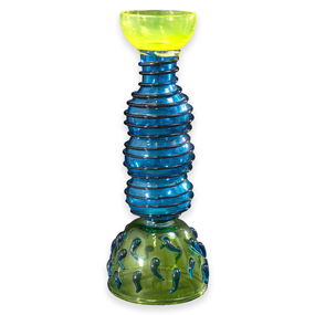 Ettore Sottsass for Memphis Milano Alioth 1983 Signed Glass Sculpture Postmodern Design