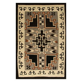 Navajo Two Grey Hills Rug, Ca 1930s