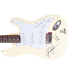 Led Zeppelin Signed Squire Fender Guitar