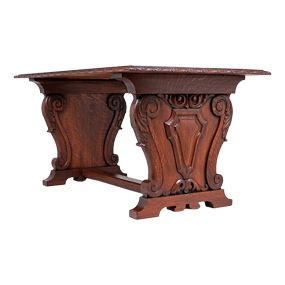 Mathews Furniture Shop – San Francisco <br>Hand-Carved Table<br>c1906-1918