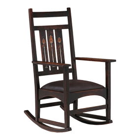 Gustav Stickley - Harvey Ellis Inlaid Rocker c1904