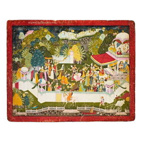 Barahmasa<br>(Twelve Months) Illustration Depicting the Character and Symbolism of the Late Summer Rain<br>Circa 1780