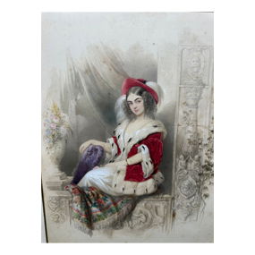 Russian Watercolor Portrait, Vladimir Ivanovich Gau (1816-1895)