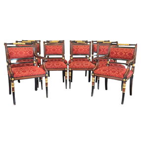 Set Of 10 Artistic Frame Westminster Dining Chairs