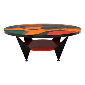 Benjamin Le Memphis Style 42 Round Colorful Coffee Table