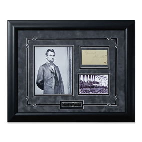 Abraham Lincoln Signed & Inscribed Document Cut