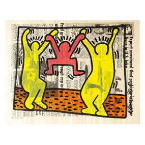 Keith Haring, STAR Newspaper Drawing (December 23, 1980)