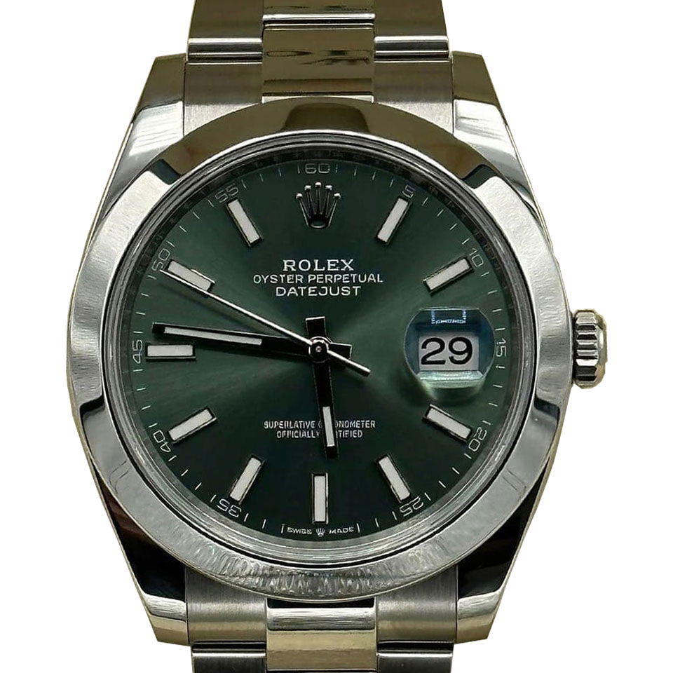 Brand New Rolex Ref 126300 41mm Green Dial Rolex Comes with Box & Papers