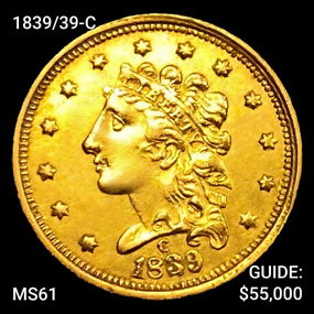 1839/39-C $2.50 Gold Quarter Eagle Uncirculated