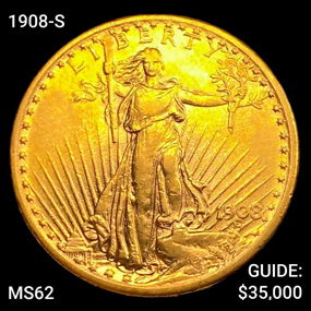 1908-S $20 Gold Double Eagle