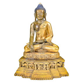Important Gilt Bronze Shakyamuni Buddhas