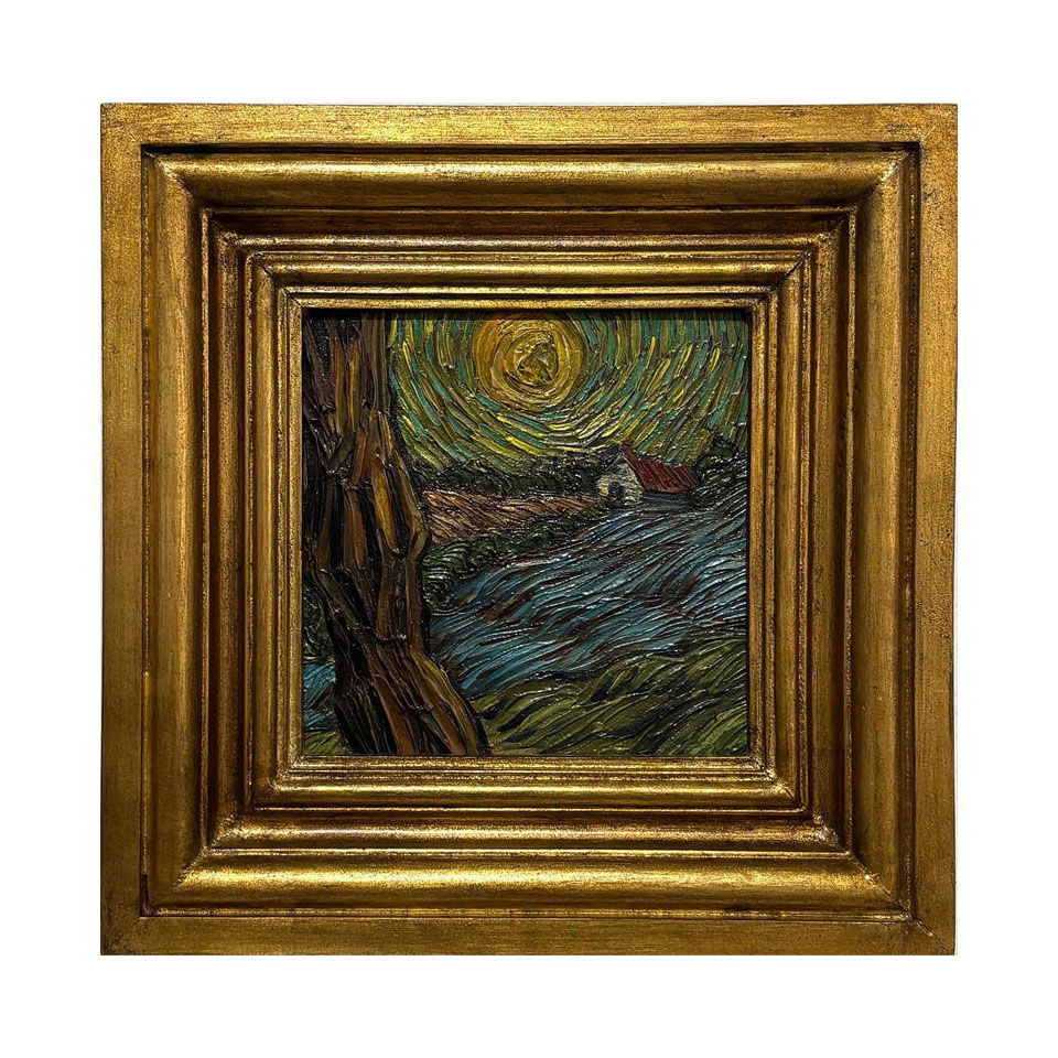 Vincent Van Gogh Dutch 1853-1890 Oil on Canvas Painting in the Style of.Van Gogh Era