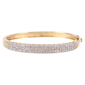 0.90CTW Diamond 14K White & Yellow Gold Bracelet