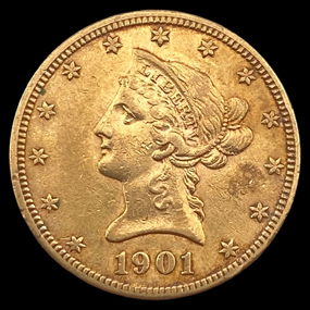1901 Liberty Head Eagle $10 Gold Closely Uncirculated
