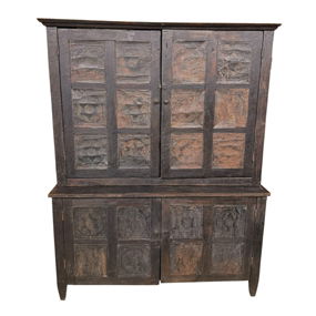 Monumental Southern Pie Safe with Twelve-Punched-Tin Panels