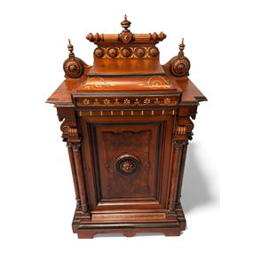 Renaissance Revival Inlaid Parlor Cabinet