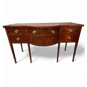 Fine Federal Inlaid Mahogany Bow-Front Sideboard