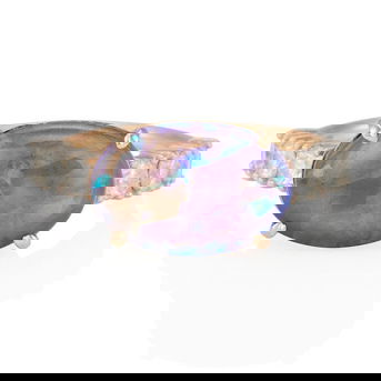 Irene Neuwirth: 18k Bi-color Gold, Opal and Diamond Ring