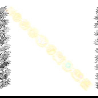 14k Gold and Gem-set Slide Bracelet