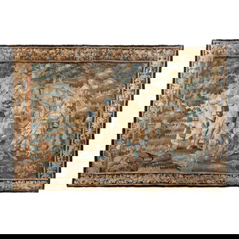 A Flemish Mythological Wool Tapestry<br>17th Century