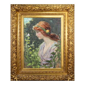 Frederic Stuart Church (American, 1842-1924) Portrait of a Woman