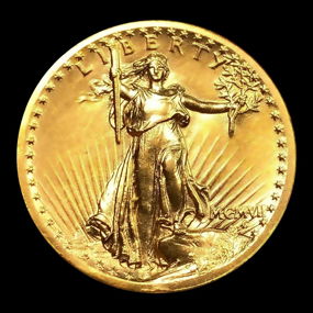 1907 High Relief Wire Rim $20 Gold Double Eagle