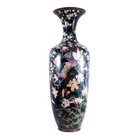 Monumental 19th C. Cloisonne Palace Vase