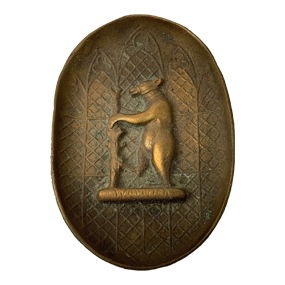 Vtg Warwick Bear Copper Patina Trinket Dish