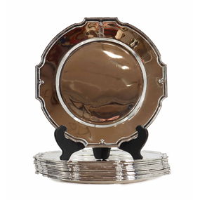 (12) Matching Gorham Sterling Silver Salad Plates - 197.72 ozt.