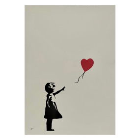 Banksy Limited Edition Print (AP22/600), “Girl With Balloon” In the Style of. Banksy & Basquiat