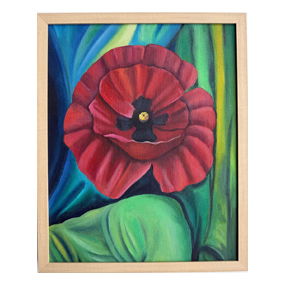 Georgia O'Keeffe American Oil On Canvas Painting in the style of. Pollock & O'Keeffe. Abstract Era