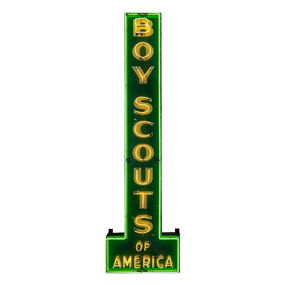 Amazing Boy Scouts of American Factory 14' Single Sided Porcelain Neon Sign