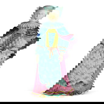 A Chinese Export Porcelain Figure of Jewish Woman Qianlong Period, Circa 1740