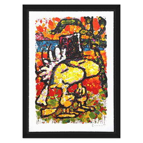 Tom Everhart- Hand Pulled Original Lithograph “Hitched”