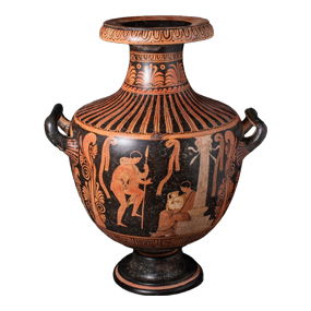Apulian Red-figure Hydria With Warrior in the Temple - TL Tested