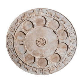 Byzantine Marble Table Top With Chi-rho and Agnus Dei