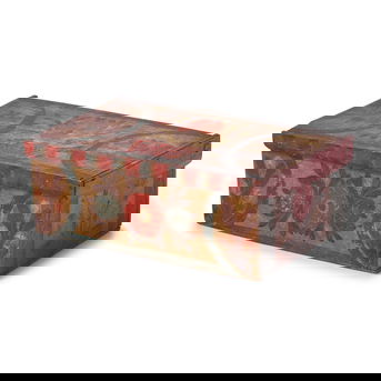 A Paint-Decorated Poplar Box