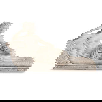 A French Carved Marble Figure of Pauline Bonaparte as Venus Victrix