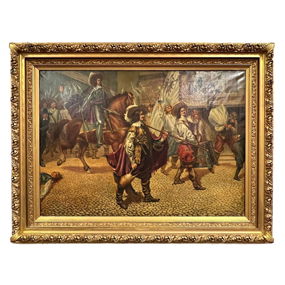 19th Century Oil on Canvas Signed Clay Klad