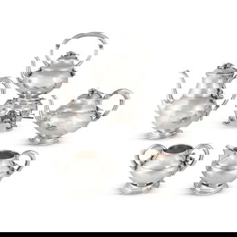 Carl Poul Petersen Sterling Silver Coffee & Tea Service