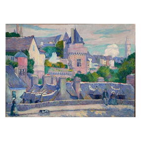 Attributed to Alexander Warshawsky, View of the Village of Locronan