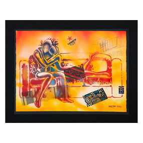 Mark Kostabi- Original Mixed Media on Paper “Our Star, 2022”