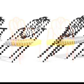 A Pair of George III Mahogany Armchairs Attributed to Gillows