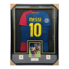 Lionel Messi Signed FC Barcelona Jersey Framed with COA