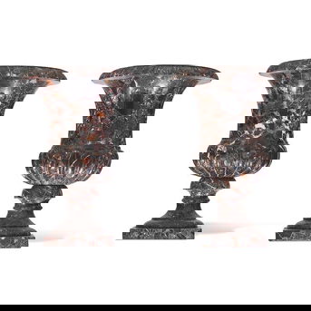 A Pair of Large Neoclassical Style Marble Urns