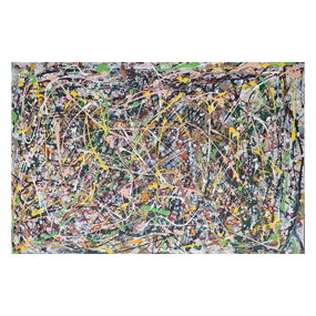 Janet Sobel<br>Oil on Cardboard