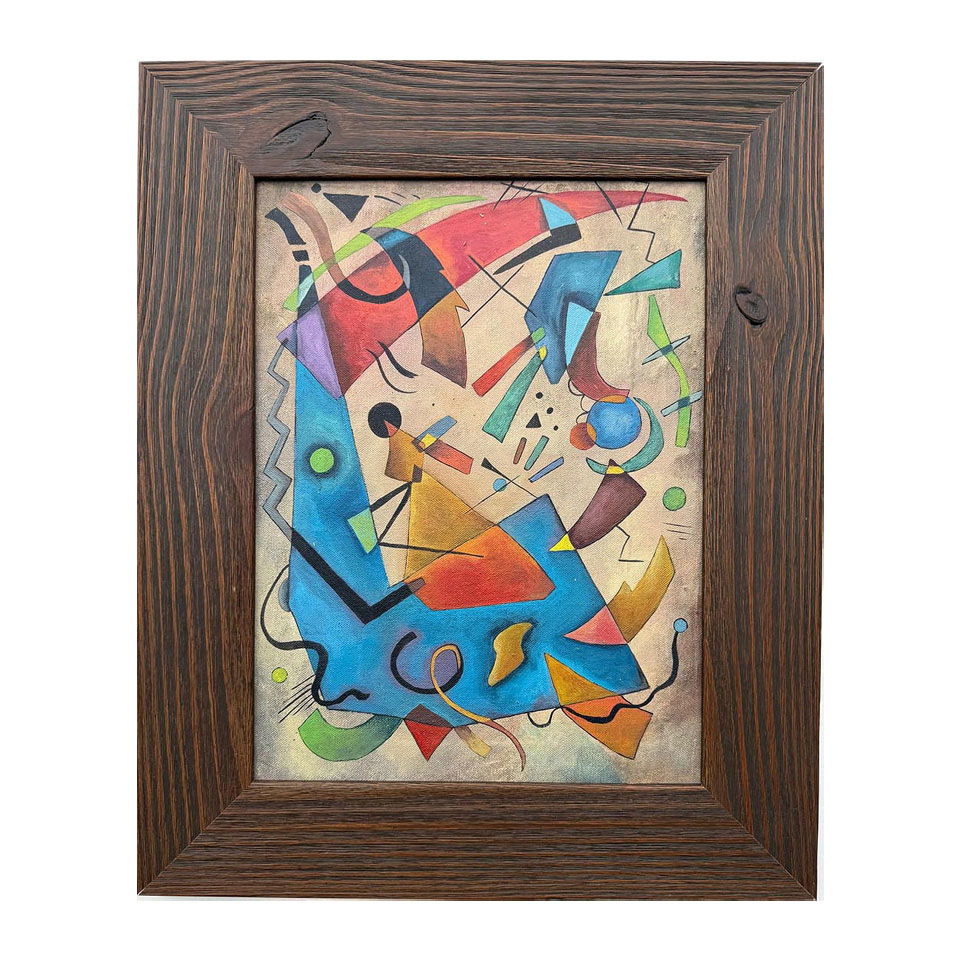 Wassily Kandinsky 1866 - 1944 Oil on Canvas Painting in the style of. Mondrian, Picasso Era