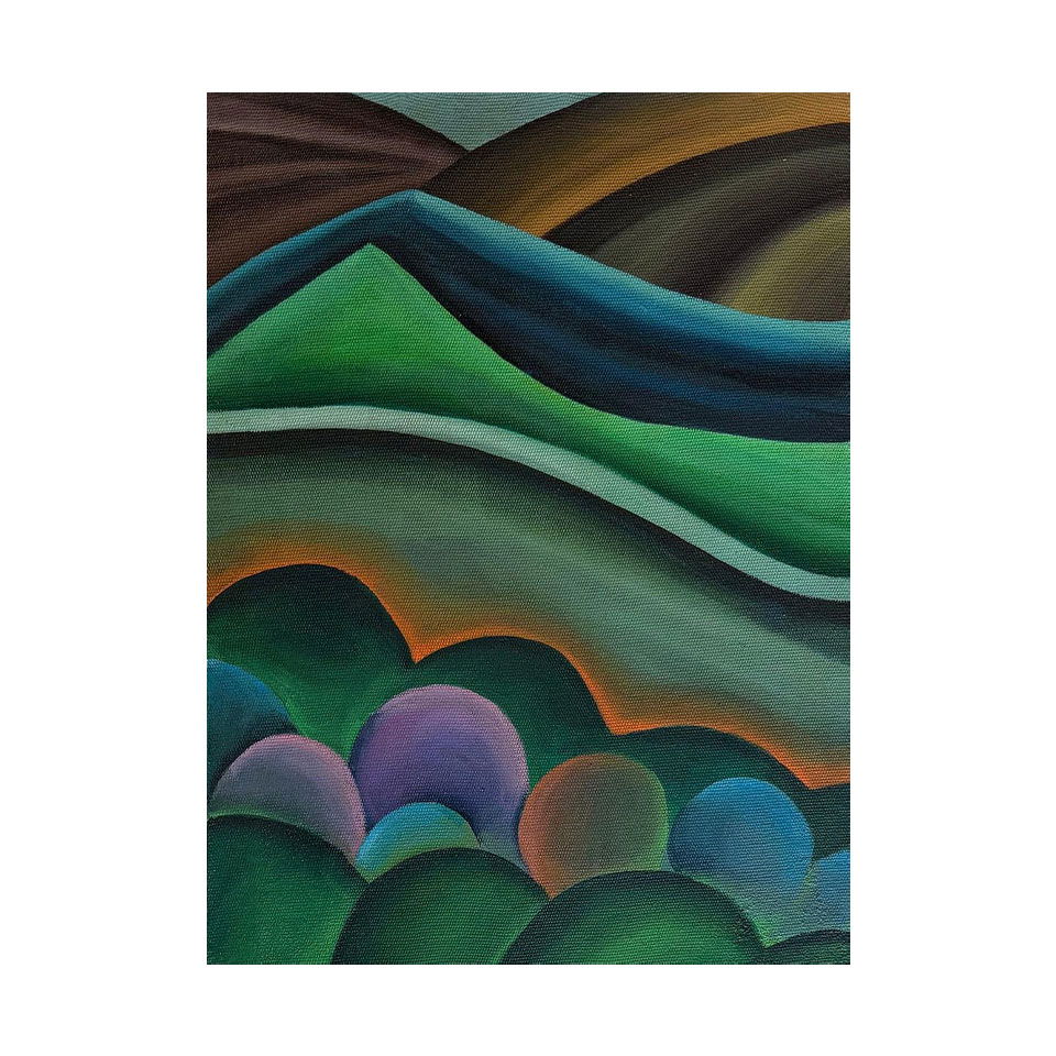 Georgia O'Keeffe American Oil On Canvas Painting in the style of. Pollock & O'Keeffe. Abstract Era