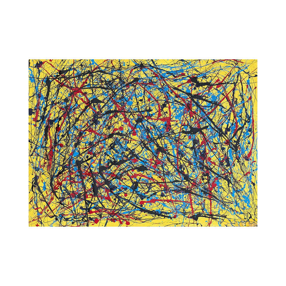 Jackson Pollock American Oil on Canvas Painting In The Style of. Rothko, Kline, & Pollock Era
